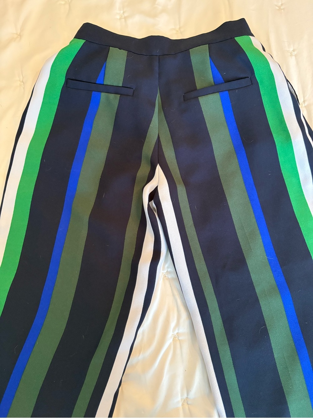 Banana Republic Striped Chinos in Navy, Green & White - Picture 2 of 10